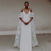 Jacquard Print Bridal Cape