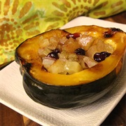 Baked Acorn Squash With Apple Stuffing