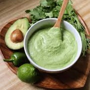 Avocado With Cilantro Lime Crema