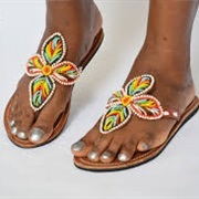 Colorful Beaded Sandals