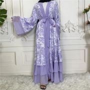 Open Abaya With Tie Closure for Wedding