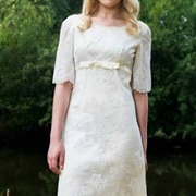 Bow Under Bust on Wedding Dress