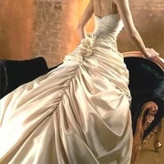 Vertical, Center Line of Ruching Down Skirt