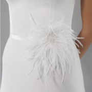 Feathered Sash/Belt on Dress