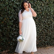 One-Shoulder Drape Over Sleeves