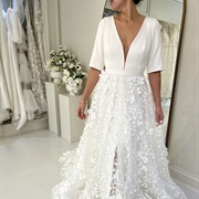 Silk Bodice on Wedding Gown