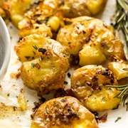 Rosemary Garlic Smashed Potatoes