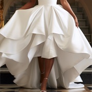 Flowy Ruffles High-Low Skirt