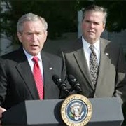 George W and Jeb Bush