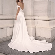 Slight Ruffling Around Hem of Train