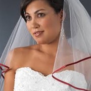Colored Ribbon Edge on Veil