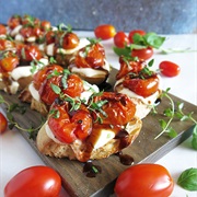 Whipped Feta, Ricotta, and Tomato Crostini