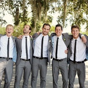 Skinny Ties on Groomsmen