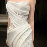 Zigzag Draping Over Dress