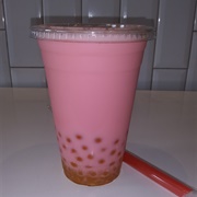 Boba Tea With Watermelon Boba
