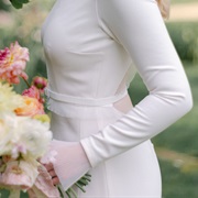 Pleated Sheer Cuffs on Sleeves