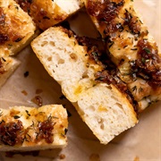 Sourdough Bread With Cottage Cheese and Caramelized Onions