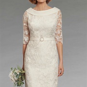 Roll Collar on Wedding Dress