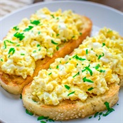 Scrambled Eggs on Whole Grain Toast