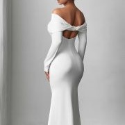 Off-Shoulder Wrapping Around to Twist in the Back