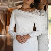 Asymmetrical Shoulders With Beading