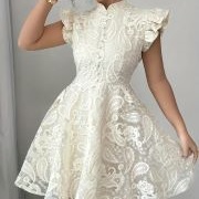 Paisley Pattern Lace Dress