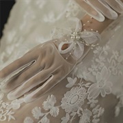 Pearl Decoration on Gloves