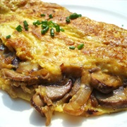 Sauteed Mushroom and Onion Omelette