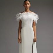 Off-Shoulder With Feathers