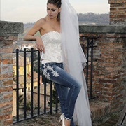 Bride Wearing Jeans