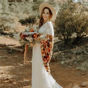 Floral Print Shawl/Wrap With Dress