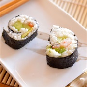 Sushi With Cranberry Sauce