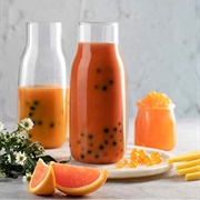 Iyokan Boba Tea With Pawpaw Boba