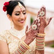 Rings (Other Than Wedding Ring) on Bride