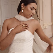 Tulle Scarf With Wedding Dress