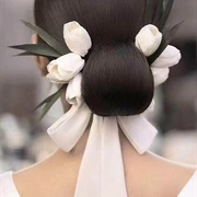 Flowers Plus Bow in Hair