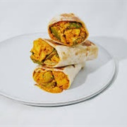 Paneer Kati Roll With Peppers