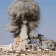 The Temple of Baalshamin in Palmyra Being Blown Up by ISIL (ISIL)