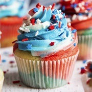Red, White, and Blue Cupcake