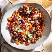 White Bean Salad With Feta and Lemon Garlic Vinaigrette