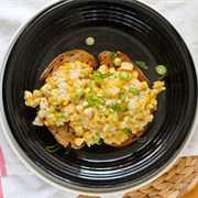 12-Grain Bread With Cheddar Creamed Corn and Hickory Bourbon BBQ Sauce