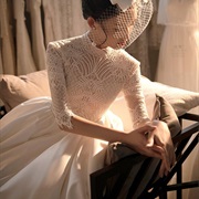 Lace and Satin Wedding Gown