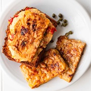 Artichoke and Black Chickpea Hummus Toast