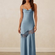 Angled Lace Panel in Middle of Skirt