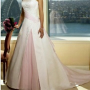 Layered Skirt, White Over Color