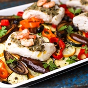 Assorted Vegetables and Fish