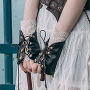 Mixed Fabric Layered Gloves