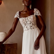 Cap Sleeves Wedding Dress