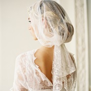 Veil Tied Around Hair