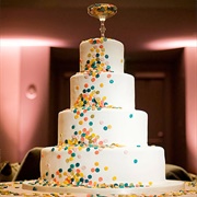 Wedding Cake Decorated With Candy